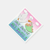 Boy & Girl Twins 2 - Stork Baby Shooter Paper Napk Serviette (Ecke)