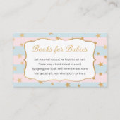 Boy Girl Twins Gold Stars Buchanforderung Karte (Vorderseite)