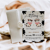 Boy Girl Twins Heilige Kuh Themed Baby Dusche Einladung