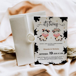 Boy Girl Twins Heilige Kuh Themed Baby Dusche Einladung