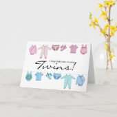 Boy/Girl Twins Herzlichen Glückwunsch Karte (Gelbe Blume)