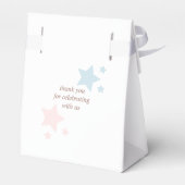 Boy Girl Twins Teddy Bear Baby Shower Geschenkschachtel (Rückseite)