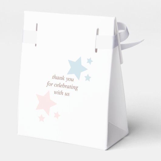 Boy Girl Twins Teddy Bear Baby Shower Geschenkschachtel (Rückseite)