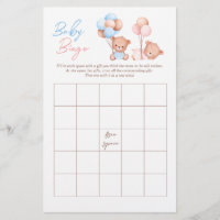 Boy Girl Twins Teddy Bear BINGO Baby Showspiel
