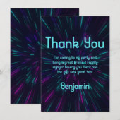 Boy Glow Party Vielen Dank für Ihre Karte (Vorne/Hinten)