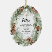 Boy Godfather Personalised Promise to Godchild Keramik Ornament (Rechts)