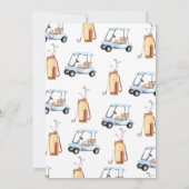 Boy Golf Baby Dusche Einladung (Rückseite)