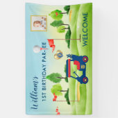 Boy Golf Theme 1. Geburtstag Party Foto Banner (Vertikal)