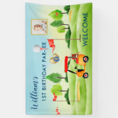 Boy Golf Theme 1. Geburtstag Party Foto Banner (Vertikal)