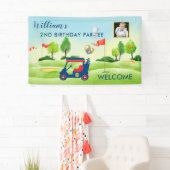 Boy Golf Theme 2. Geburtstag Foto Party Banner (Insitu)