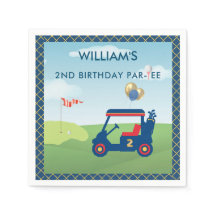 Boy Golf Theme 2. Geburtstag Party Napkins