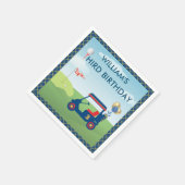 Boy Golf Theme 3. Geburtstag Party Napkins Serviette (Ecke)