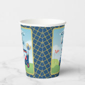 Boy Golf Theme 3. Geburtstag Party Pappbecher (Rechts)