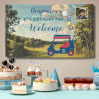 Boy Golf Theme 4. Geburtstag Party Banner