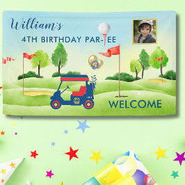 Boy Golf Theme 4. Geburtstag Party Banner