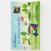 Boy Golf Theme 4. Geburtstag Party Banner (Vertikal)