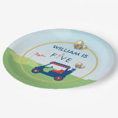 Boy Golf Theme 5. Geburtstagsparty Pappteller (Schrägansicht)