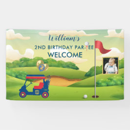 Boy Golf Theme Foto 2. Geburtstagsparty Banner
