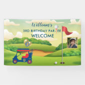 Boy Golf Theme Foto 3. Geburtstag Party Banner (Horizontal)