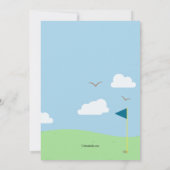 Boy Golfer Einladung (Rückseite)