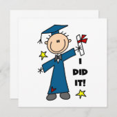 Boy Graduate Ankündigung (Vorne/Hinten)