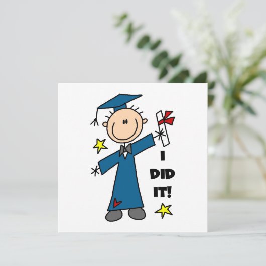 Boy Graduate Ankündigung (Stehend Vorderseite)