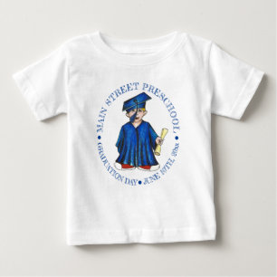 Boy Graduate Blue Cap Preschool Abschluss Baby T-shirt