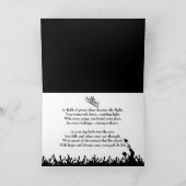 Boy Graduate Swinging a Flaming Baseball Bat Karte (Innenseite)