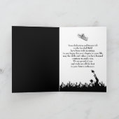 Boy Graduate Swinging a Flaming Baseball Bat Karte (Innenseite)