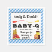 Boy GRILLEN Baby-q Babyduschpapier Napkins Serviette (Vorderseite)