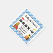 Boy GRILLEN Baby-q Babyduschpapier Napkins Serviette (Ecke)