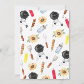 Boy GRILLEN Baby Shower Einladung (Rückseite)