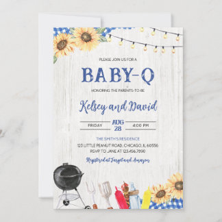 Boy GRILLEN Baby Shower Einladung