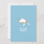 Boy Groovy Van Rainbow Five ist ein Vibe 5. Geburt Einladung (Rückseite)