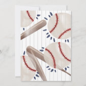 Boy Half Geburtstag Baseball Party Einladung (Rückseite)