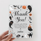 Boy Halloween Geburtstagsfoto Dankeskarte