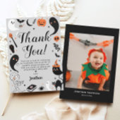 Boy Halloween Geburtstagsfoto Dankeskarte
