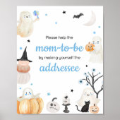 Boy Halloween Little Boo Envelope Station Poster (Vorne)