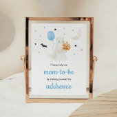 Boy Halloween Little Boo Envelope Station Poster