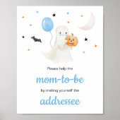 Boy Halloween Little Boo Envelope Station Poster (Vorne)