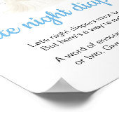 Boy Halloween Little Boo Late Night Diapers Poster (Ecke)