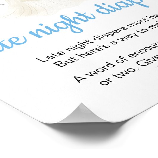 Boy Halloween Little Boo Late Night Diapers Poster (Ecke)