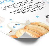 Boy Halloween Little Boo Late Night Diapers Poster (Ecke)