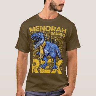 Boy Hanukkah, Kids Hanukkah, Menorah Saurus Re T-Shirt
