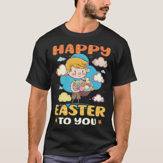 Boy Happy Easter Christian Easter T-Shirt (Vorderseite)