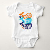 Boy Happy First Mother's Day Bodysuit Whale Shirt (Vorderseite)