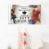 Boy High School Abschluss Custom 2 Foto Banner (Insitu)