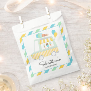 Boy Ice Cream Truck Geburtstagsparty Dekorationen Geschenktütchen