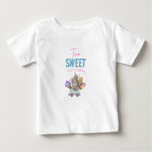 Boy Ice Cream Truck Zwei Sweet 2. Geburtstag Party Baby T-shirt