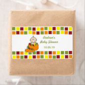 Boy in Pumpkin Baby Dusche Wasser Flaschen Etikett (Insitu)